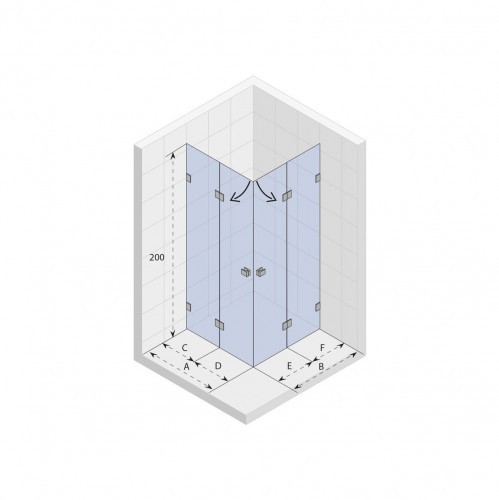 Душевой уголок RIHO SCANDIC NXT X207 90х90 см, профиль хром, G001100120 (GX09092C0)