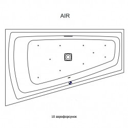 Гидромассажная ванна RIHO STILL SMART R AIR 170x110