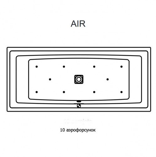 Гидромассажная ванна RIHO STILL SQUARE AIR 180x80