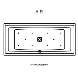 Гидромассажная ванна RIHO STILL SQUARE AIR 180x80