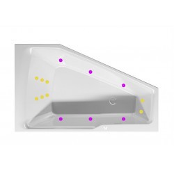 Гидромассажная ванна RIHO RETHINK SPACE FLOW 180x110 L