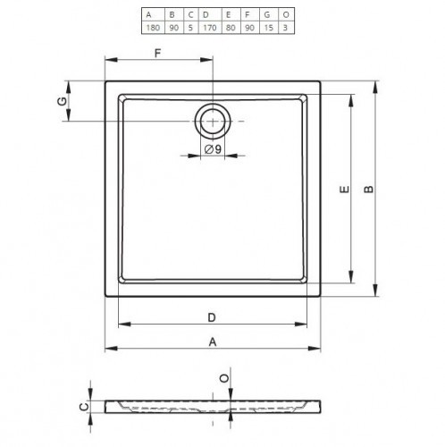 Акриловый душевой поддон Riho Zurich 276 180x90 белый DA8400500000000