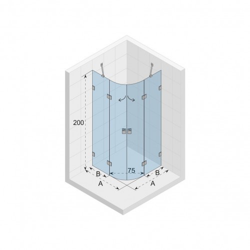 Душевой уголок RIHO SCANDIC NXT X309 90х90 см, профиль хром, G001107120 (GX04403C0)