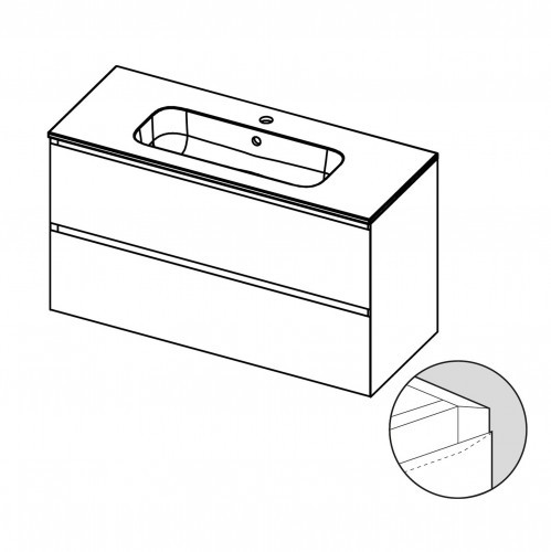 Мебель для ванной Spring Blush SET A-1 80 см, глянцевый лак