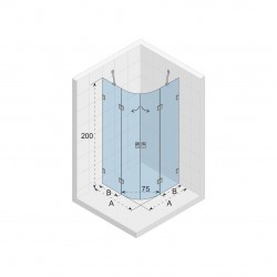 Душевой уголок RIHO SCANDIC NXT X309 90х90 см, профиль чёрный, G001107121 (GX04403B0)