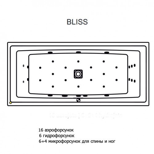 Гидромассажная ванна RIHO STILL SQUARE BLISS 170x75
