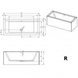 Акриловая ванна RIHO LUGO 170x75 RIGHT - PLUG & PLAY, B132015005 (BD6100500000000)
