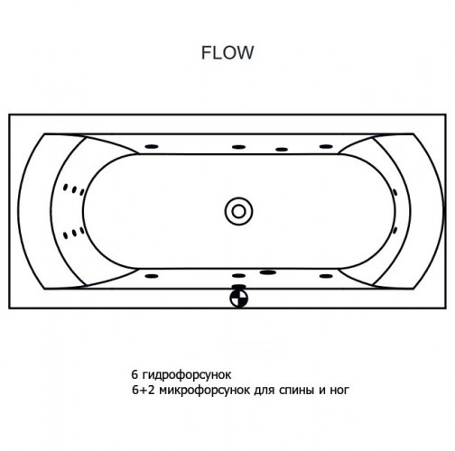 Гидромассажная ванна RIHO LINARES RIGHT FLOW 150x70 см