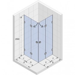 Душевой уголок RIHO SCANDIC MISTRAL M207 770x770x2000, GX0908200