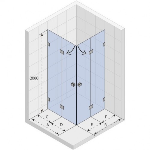 Душевой уголок RIHO SCANDIC MISTRAL M207 870x870x2000, GX0909200
