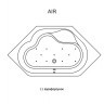 Гидромассажная ванна RIHO WINNIPEG AIR 145x145