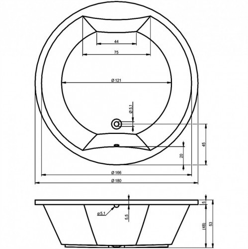 Гидромассажная ванна RIHO COLORADO AIR 180x180