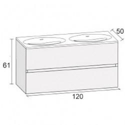 Мебель для ванной RIHO AVIANO 50 SET B-1 120 см, отделка под дерево