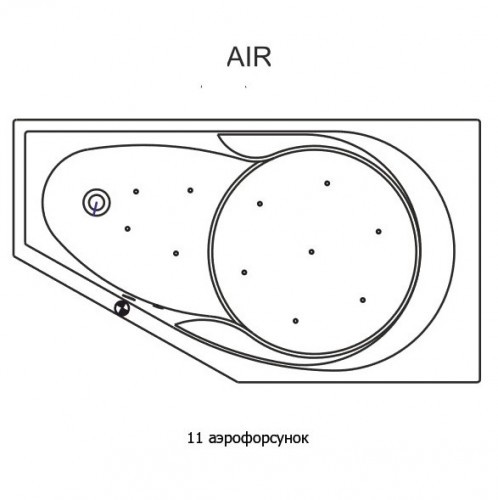 Гидромассажная ванна RIHO YUKON AIR 160x90 L