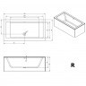 Акриловая ванна RIHO LUGO 180x90 RIGHT - PLUG & PLAY, B134014005 (BD6500500000000)