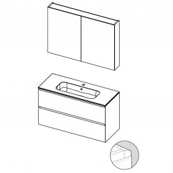 Мебель для ванной Spring Blush SET B-1 60 см, глянцевый лак