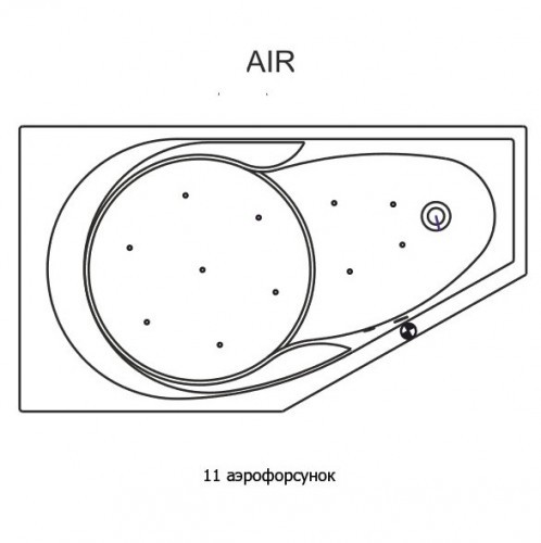 Гидромассажная ванна RIHO YUKON AIR 160x90 R