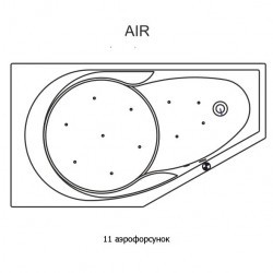 Гидромассажная ванна RIHO YUKON AIR 160x90 R