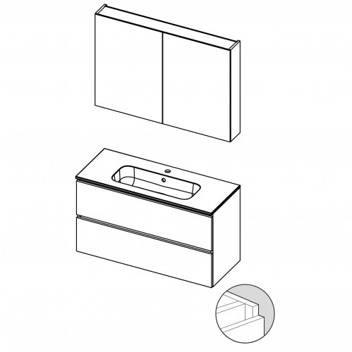 Мебель для ванной Spring Blush SET B-1 60 см, отделка под дерево