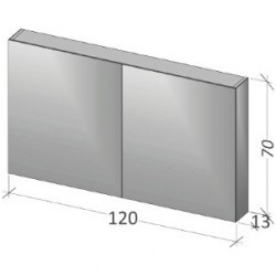 Зеркало-шкаф RIHO Typ 12, 120 x 70 x 13 см