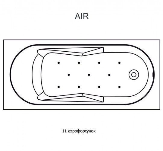 Гидромассажная ванна RIHO LAZY AIR 180x80 LEFT