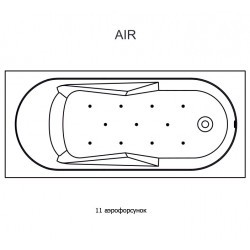 Гидромассажная ванна RIHO LAZY AIR 180x80 LEFT