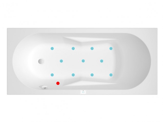 Гидромассажная ванна RIHO LAZY AIR 180x80 LEFT
