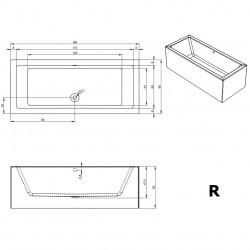 Акриловая ванна RIHO LUGO 190x80 RIGHT - PLUG &amp; PLAY, B135014005 (BD6700500000000)