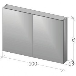 Зеркало-шкаф RIHO Typ 12, 100 x 70 x 13 см