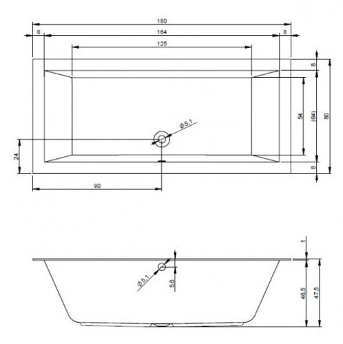 Гидромассажная ванна RIHO LUGO FLOW 180x80