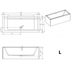 Акриловая ванна RIHO LUGO 190x80 LEFT - PLUG & PLAY, B135015005 (BD6800500000000)