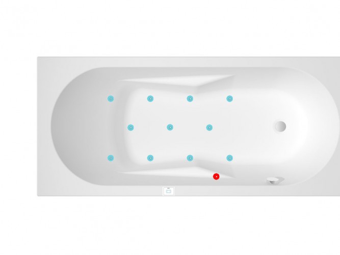 Гидромассажная ванна RIHO LAZY AIR 170x75 RIGHT