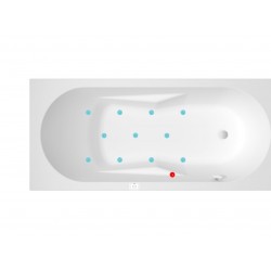 Гидромассажная ванна RIHO LAZY AIR 170x75 RIGHT
