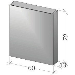 Зеркало-шкаф RIHO Typ 12, 60 x 70 x 13 см, F50001