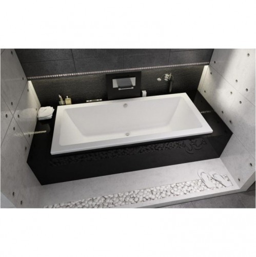 Комплект акриловая ванна RIHO LUSSO 200x90, B016001005 с каркасом и сливом-переливом