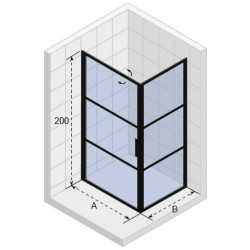 Душевой уголок RIHO SZ GRID GB201 1000 x 800 x 2000, GB2100080