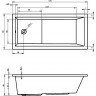 Акриловая ванна RIHO LUSSO PLUS 170x80, B006001005 (BA1200500000000)