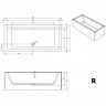 Акриловая ванна RIHO LUGO 200x90 RIGHT - PLUG & PLAY, B137014005 (BD7100500000000)