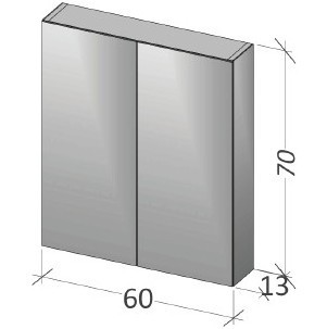 Зеркало-шкаф RIHO Typ 12, 60 x 70 x 13 см, F50005
