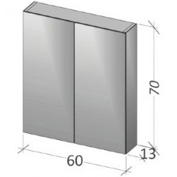 Зеркало-шкаф RIHO Typ 12, 60 x 70 x 13 см, F50005