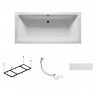 Комплект акриловая ванна RIHO LUSSO 200x90, B016001005 с каркасом, сливом-переливом и панелью