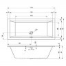 Гидромассажная ванна RIHO RETHINK CUBIC JOY 170x75 VELVET