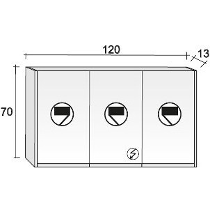 Зеркало-шкаф RIHO Type 02, 120 x 70 см, F5021200700331, отделка под дерево
