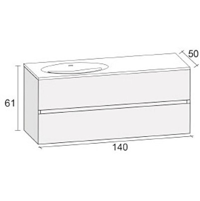Мебель для ванной RIHO AVIANO 50 SET B-1 140 см, раковина слева, лак матовый