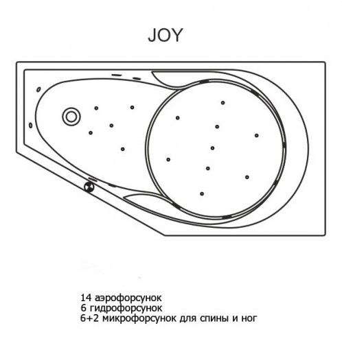 Гидромассажная ванна RIHO YUKON JOY 160x90 L