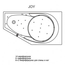 Гидромассажная ванна RIHO YUKON JOY 160x90 L