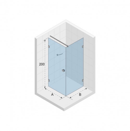 Душевой уголок RIHO SCANDIC NXT X201 90х100 L, профиль чёрный, G001041121 (GX02033B1)