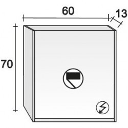 Зеркало-шкаф RIHO Type 02, 60 x 70 см, отделка под дерево