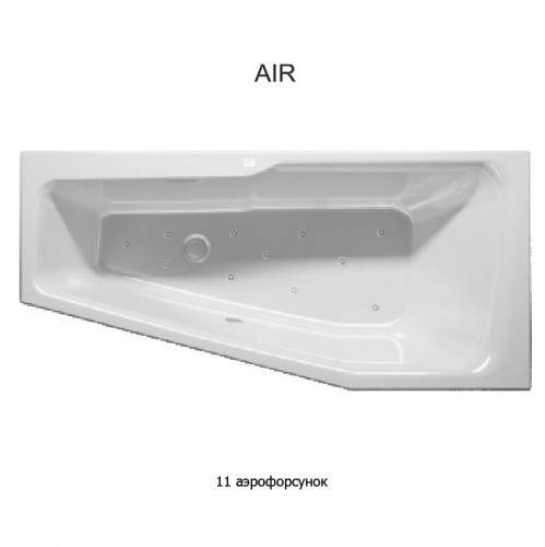 Гидромассажная ванна RIHO RETHINK SPACE AIR 160x75 L FALL