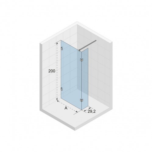 Душевая перегородка RIHO SCANDIC NXT X402 100 см, профиль хром, G001124120 (GX00752C0)